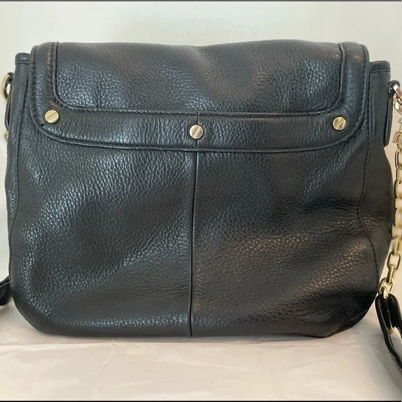 Tory Burch Black Leather Crossbody with Gold Chain - Picture 5 of 12